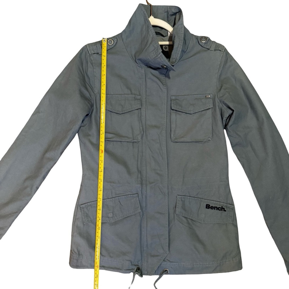 Bench Blue Grey Cargo Utility Jacket Size XS Streetwear Casual Lightweight - Picture 7 of 16